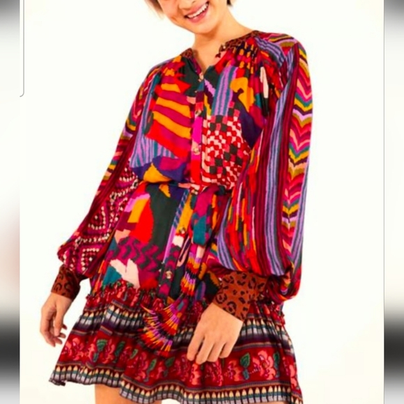 FARM Rio Multicolor Patterned Dress - Picture 1 of 4